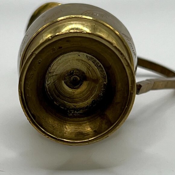 Vintage Indian Etched Brass 3” Vase Decor Piece - Picture 6 of 6